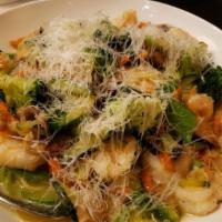Shrimp Primavera · Shrimp and fresh primavera vegetables (broccoli, carrots, mushrooms, peapods, and zucchini) ...