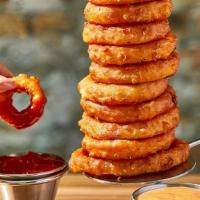 Onion Rings · Onion rings served with ketchup and our homemade chipotle ranch
