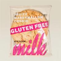 Milk Bar Gluten-Free Fruity Marshmallow Cookie (2.72 Oz) · A muffin top masquerading as a cookie. Sugar cookie dough, milk crumbs, and chewy dried blue...