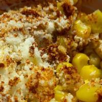 Corn In A Cup · Elotes. Corn topped with mayo, parmesan cheese, smoked paprika salt to taste and serve.