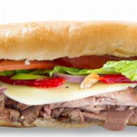 Beef Napoleon · Roast beef,provolone,grilled peppers and onions,lettuce,tomatoes,and mayo.