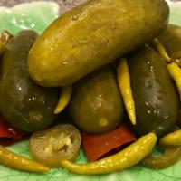 Spicy Pickle · Spicy dill pickles.