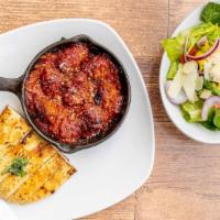Mia Mamma'S Meatballs & Domenica Side Salad · House made beef and veal meatballs, veal tomato sauce, focaccia. Domenica salad: romaine, to...