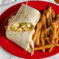 Buffalo Chicken Wrap · Battered or grilled chicken tossed with lettuce, tomato, onion, and cheese, with your choice...