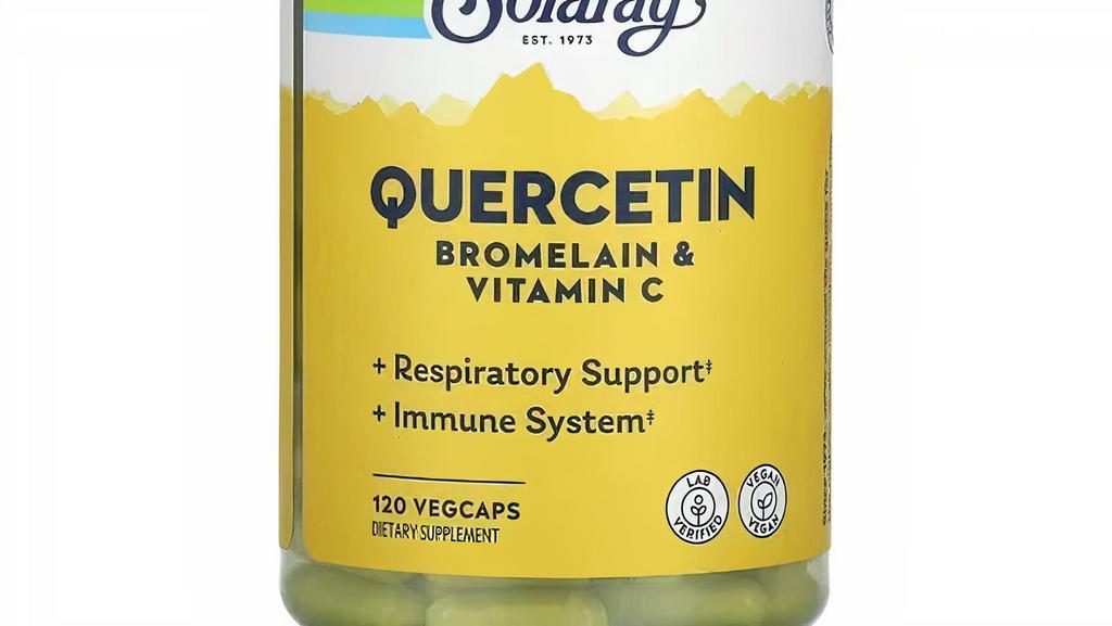 Solaray: Quercetin Bromelain Vit C 120 Caps · Immune boost, QBC plex, quercetin, quercetin complex, vitamin C.