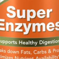 Now: Super Enzymes 90 Capsules · Supports healthy digestion, breaks down fats, carbs, and protein.