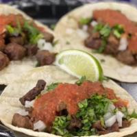 Street Tacos - 3 · Comes with corn or flour tortilla, choice of meat, chopped white onion, cilantro and choice ...