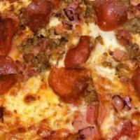Meat Lovers Pizza · Sausage, pepperoni, ham and bacon