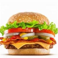 Frisco Kid · Single burger with sautéed onions and garlic, lettuce, tomato, pickle, the king's 1000 islan...