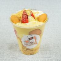 Strawberry Banana Pudding · Comes in 12 oz cups.