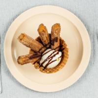 Churros · Pick one scoop of ice cream of your choice with your churros