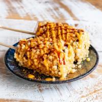 Japanese Street Corn · Spicy. Served on the cob.