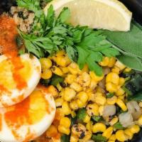 Southwest Bowl · Vegetarian. Quinoa-brown rice blend, corn, bell pepper, tomatoes, onions, lime, salsa. Pita ...