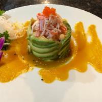 Avocado King · Spicy tuna, crabmeat and lobster salad wrapped with avocado.

This item contains raw fish. T...