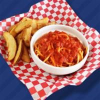 Lil' Buddy Pasta · Spaghetti, mostaccioli, or fettuccine pasta served with your choice of meat, marinara, or Al...