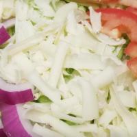 Side Salad · Lettuce, red onions, roma tomatoes, Provolone cheese.