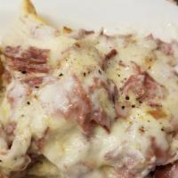 Cream Chipped Beef & Gravy · Served over toast. Two eggs and potatoes on the side.

Consuming raw or undercooked meats, p...