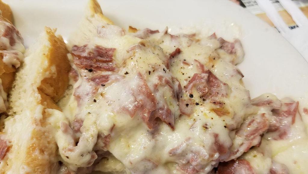 Cream Chipped Beef & Gravy · Served over toast. Two eggs and potatoes on the side.

Consuming raw or undercooked meats, poultry, seafood, shellfish, or egg may increase your risk of foodborne illness.