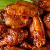 Boneless Wings · Choice of sauce or rub: mild, hot, XXX hot, BBQ, sriracha bourbon, Carolina tangy, sweet chi...