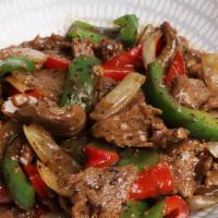 Black Pepper Beef  · Pepper steak.