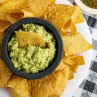 Guacamole · 2-3 people. Comes with bag of chips.