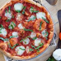 Classic Margherita · New. Our Classic Tomato Sauce Based Pie. Topped with Fresh Mozzarella, Fresh Basil, and Extr...