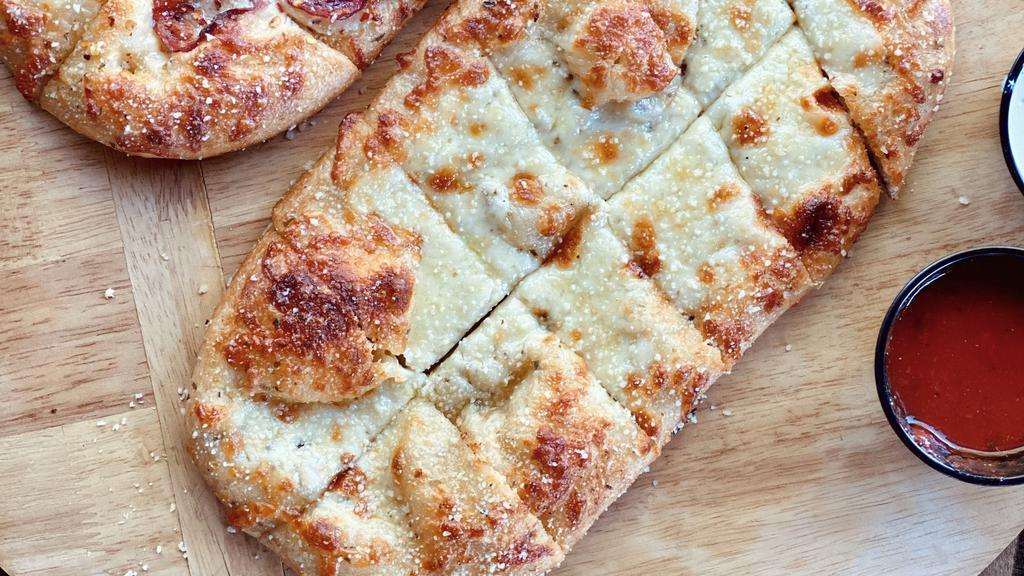 Cheese Bread (10) · A cheesy bread glazed with butter and parmesan cheese.