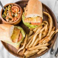 Chicken Sandwich · Lettuce, tomatoes, onion, grill onions, mayo, mustard.