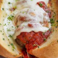 Meatball & Cheese · Homemade meatballs with provolone.
