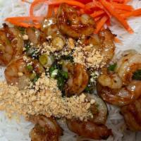 Shrimp Bun · Vermicelli rice noodle with salad mixture of lettuce, cucumber, bean sprout, pickled carrots...