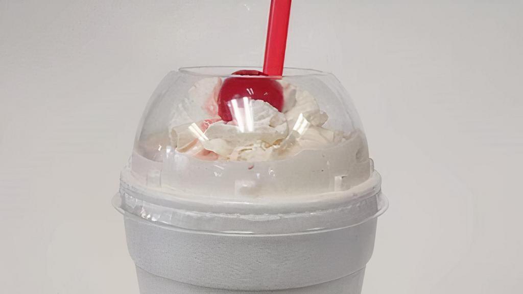 Shake  · Milk, creamy vanilla soft serve hand-blended into a classic shake garnished with whipped topping with cherry on top!