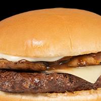 1/4 Lb Mushroom Swiss Burger · One ¼ lb. 100% juicy black angus beef burger topped with melted swiss cheese, mayo and our s...