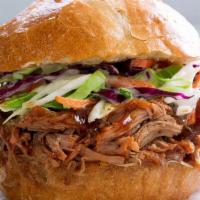 Pull Pork Sandwich · 8 oz of meat with a side of coleslaw