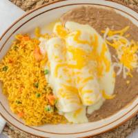 #3 (3) Chicken Enchiladas · Served with sour cream or ranchera sauce.
