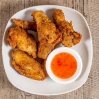 #A1 Fried Chicken Wings · Three piece (cut) marinated chicken wings with salt, black pepper, chicken powder, sugar, an...