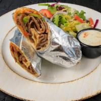 Gyros Wraps  · Sliced gyros meat with, seasoned jasmine rice, sautéed bell peppers (red and green) red onio...