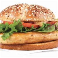 Fresh Grilled Chicken Sandwich Combo · Comes with Lettuce Tomato & Mayo. Served With Fries And Can Of Soda.