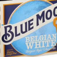 Blue Moon Belgian White · A wheat beer brewed with Valencia orange peel for a subtle sweetness and bright, citrus aroma.