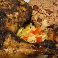 Jerk Chicken · Chicken, marinated overnight with JD's special jerk seasonings, then grilled to perfection.(...