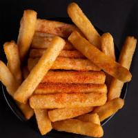 Peri Mogo · Vegan. Gluten free. Our famous coated fat-cut cassava fries tossed in Vasco's seasoning.