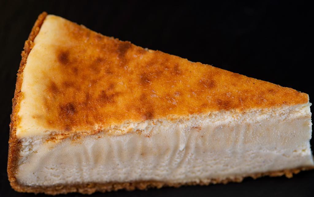 Creme Brulee Cheesecake · Rich, creamy vanilla bean, crème  baked in a golden cracker crust.
