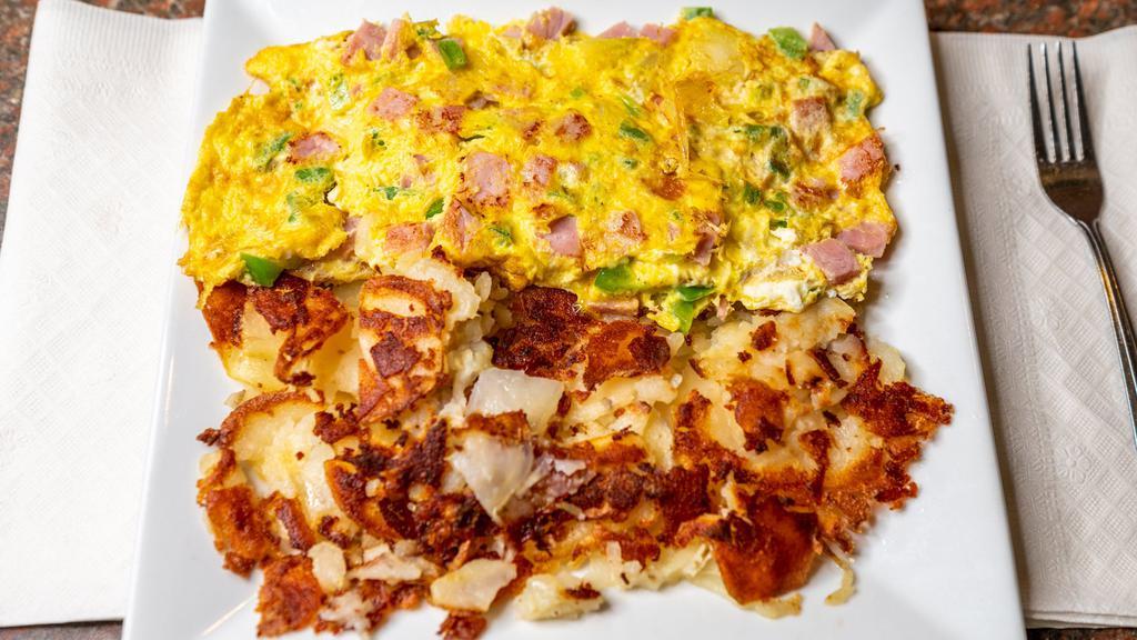 Western Omelette · Ham, green pepper, and onion.