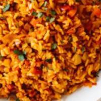 Mexican Rice · traditional Mexican rice with carrots, corn, and green beans.