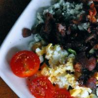 Filet Mignon Cobb Salad · Wood-grilled, marinated filet, field greens, Hailey's croutons, blue cheese, chopped eggs, m...