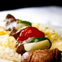 Shish-Kabob Entree · Char-grilled, marinated chunks of top sirloin with flame broiled vegetables. All entrees are...