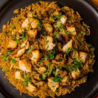 Chicken Pulav · Veggie rice with chicken