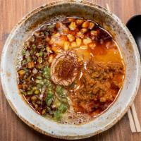 #5. Spicy Miso Ramen · Tenka Ramen favorite: Pork miso broth, ground pork chili pepper bean paste corn, boiled egg ...