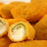 Jalapeno Poppers · Jalapenos stuffed with cream cheese.