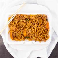 Chicken Lo Mein · Served with stir fried egg noodles with vegetables.