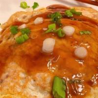 Egg Foo Young · Egg omelette made from the mixture of vegetables, meat and bean sprout.